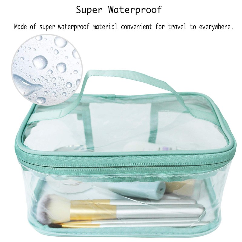 ANEMEL Toiletry Bag Makeup Cosmetic Clear Bag Portable Waterproof Transparent