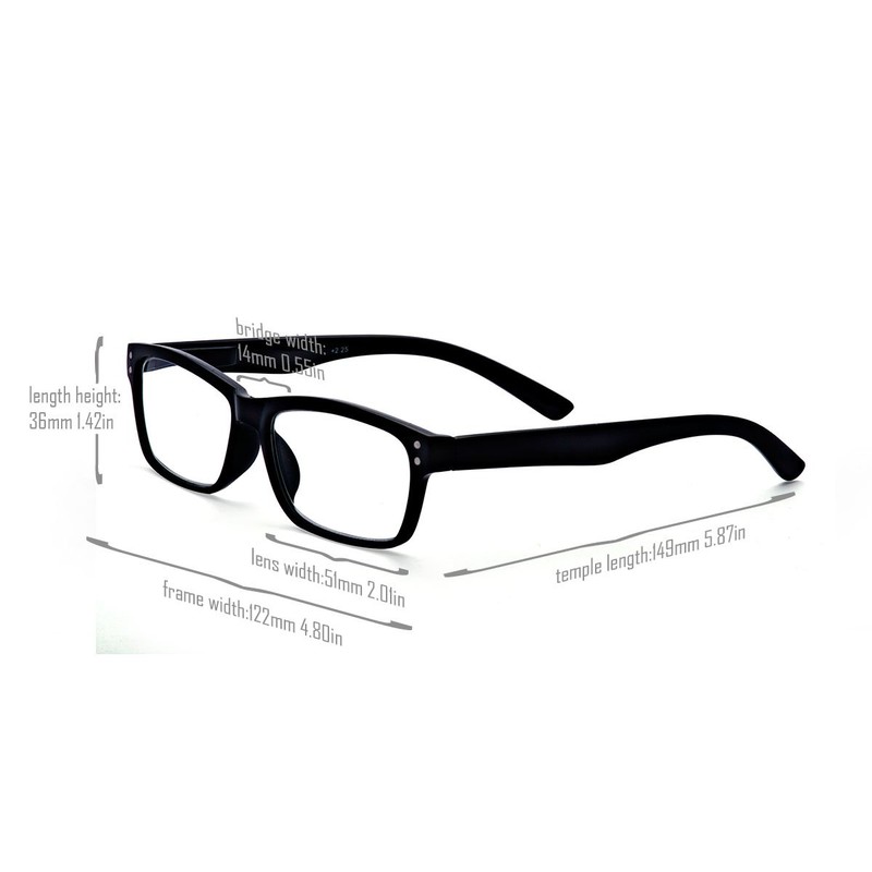 ALWAYSUV 4 Stück Schwarz Federn-Scharnier Lesebrille Klassische Lesehilfen Sehhilfen Brille