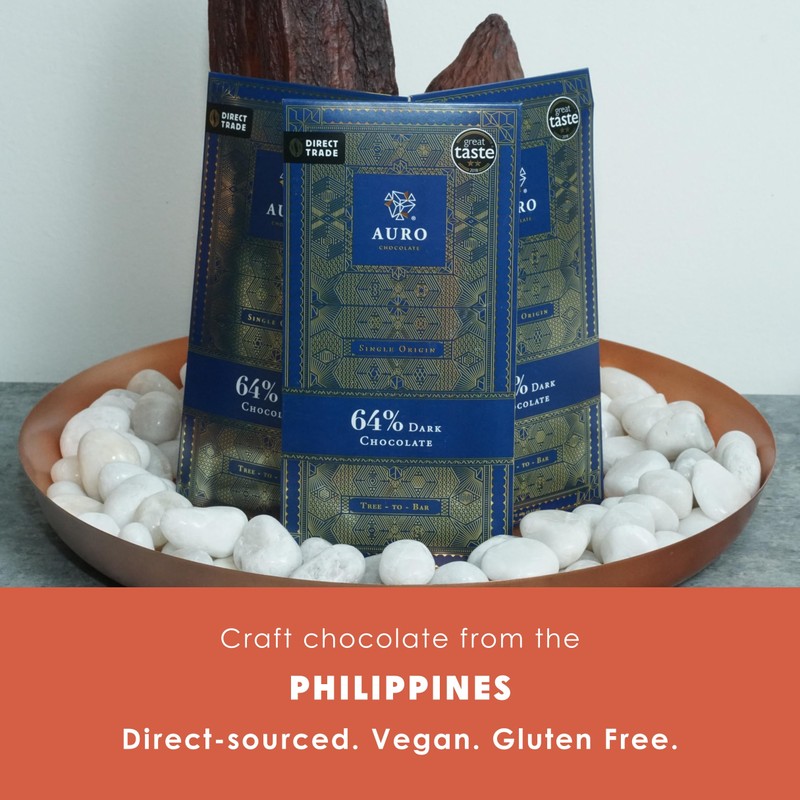 Auro - Filipino Chocolate Bundles (Dark Chocolate 64%, 3 Pack)