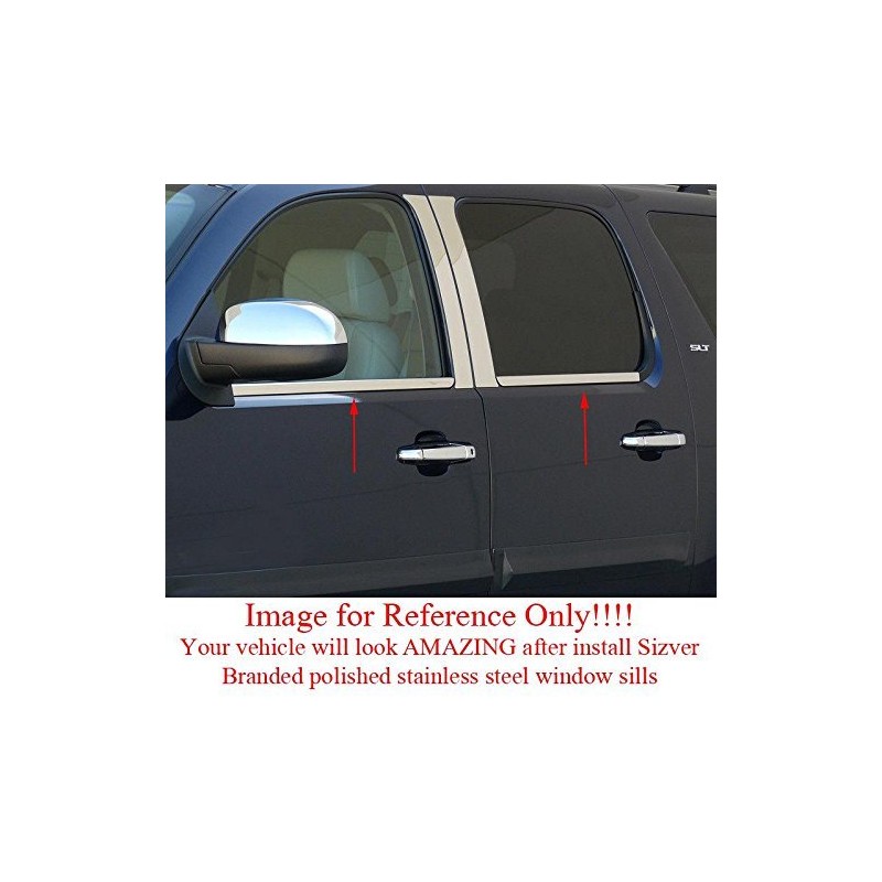Sizver Chrome Combo Set Stainless Steel Window Sills Pillar Posts