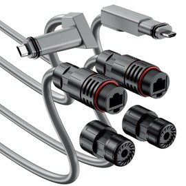 Starlink Ethernet Adapter V2 (2 Pack) Waterproof Starlink Cable SPX to RJ45 Adapters Female Connectors for Starlink Actuated Gen 2 Dishy and Router Accessories