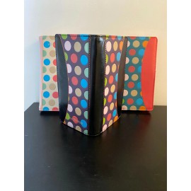 Shagwear Wallet, Shag Wear (New) Large Wallet with Zipper Pocket "Polka Dot Pattern" - Pink