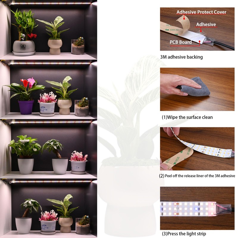 FOSUO 16.4FT LED Plant Grow Light, 2100LEDs Full Spectrum Grow