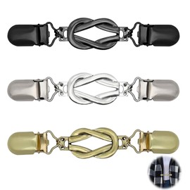 Nouiseuns Waist Cincher Clip Set – 3PCS Vintage Cinch Clips, Decorative Cardigan Clips for Sweaters, Dresses, and Shawls