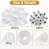 20/40/60/80/100pcs Drawer Wedge Supports with Screws – Plastic Bottom Support