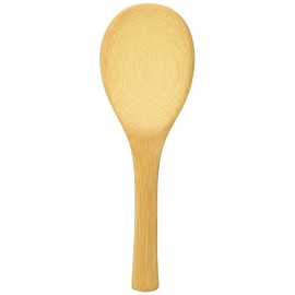 Yamashita Kogei 262213 Rice Spoon, Natural, W 2.8 x D 8.3 inches (7 x 21 cm), Made in Japan, Bamboo Ladle, Top, Medium, Beeswax