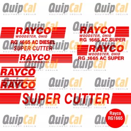 CAT Rayco RG1665 Super Cutter Decal Set. Decals for all brands of stump grinders.