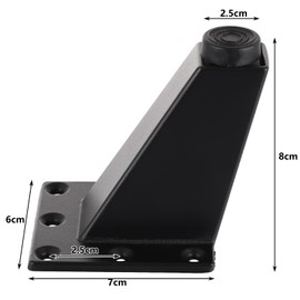ASelected 4 Pcs Furniture Feet， 8 x 6 x 7 Metal Feet for furniture, Aluminium Alloy Cabinet Feet with Screws for Cabinet Sofa Chair Coffee Table (Black)