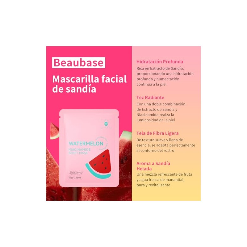 Kit Cuidado Facial BeauBase Set Mascarillas Faciales 25 Piezas