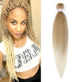 BALINGHAIR Pre Stretched Braiding Hair Ombre Beige Braids Hair Extensions 26 Inch(27/613#-1Pcs)
