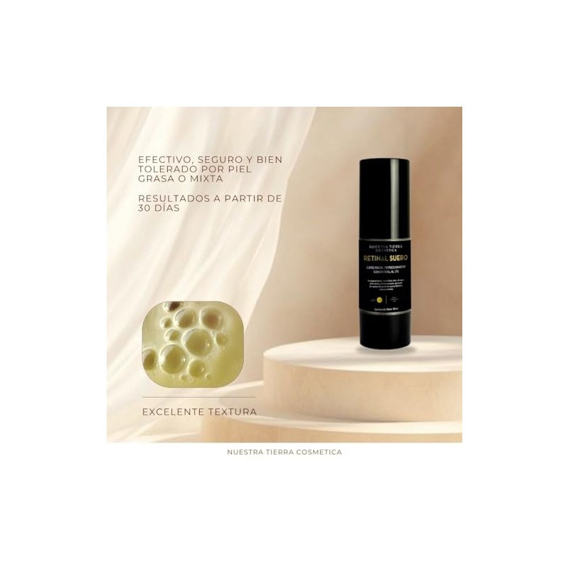 Nuestra Tierra Cosmética Retinal Suero Facial Perfeccionador, con Retinal al