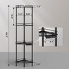 ELYKEN Corner Shower Caddy Standing, 4 Tier Rustproof Metal Shower