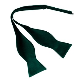 MAIANY Adjustable Self Tie Bow Tie, Men's Self Tie Satin Bow Tie, Formal Neck Bow Tie for Parties, Mens Solid Bowtie Woven Self Tie Bow Ties Tuxedo, dark green