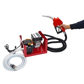 Electric Oil Pump,110V 550W Electric Oil Fuel Diesel Transfer Pump 60 L/min Self-priming Diesel Pump Electric Diesel Fuel Transfer Pump Kit w/Meter Hose And Nozzle (Auto Nozzle)