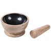 Mörser und Stößel QENA Mango Holz Braun/Schwarz