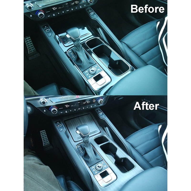 YOUTOOCAR Wood Grain Car Gear Shift Panel Cover Interior Trim