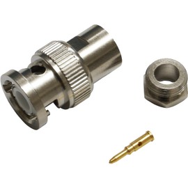 Lightning Parts, BNC Connector, BNC-P, Male RG58, For Coaxial, Electronic Crafts, DIY, Security Surveillance, Camera, Wireless, 1 Piece