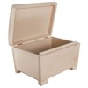 Wooden Storage Chest with Curved Hinged Lid | 20 x