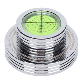 Turntable Stabilizer, LP Disc Turntable Record Weight Record Player Clamp, with Bubble Leveling, for LP Record Player, for Audiophiles, Dj Users, and Fans(Silver)