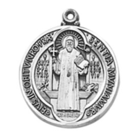 Creed Heritage Collection Saint St. Benedict 3/4" Medal w/24" Chain in Gift Box