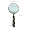 RII Magnifying Glass with Mother of Pearl Handle, Handheld 10x