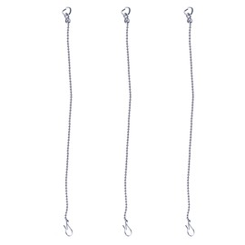 Hibbent 3 Pack Universal Toilet Flapper Chain Replacement Kit,Stainless steel,Including 12-Inch Chain,Hook,Ring