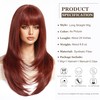 Esmee Long Straight Reddish Brown Wigs for Women with Fringe
