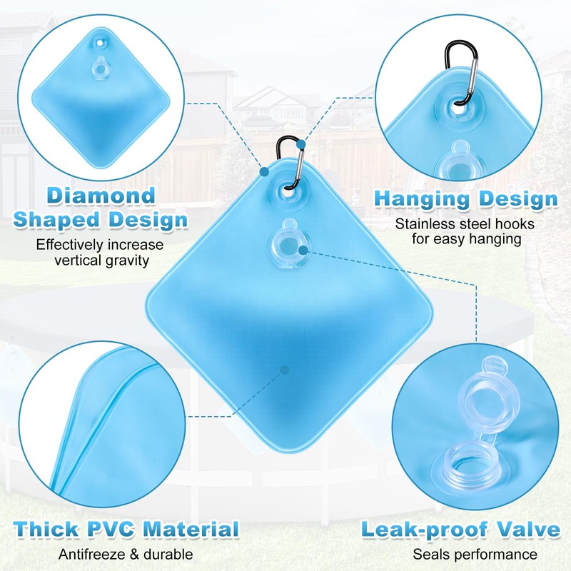 TAINAT 20 Pack Pool Cover Weights with Hooks,Heavy Duty Winter