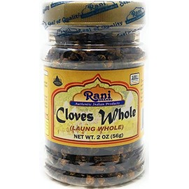 Rani Cloves Whole (Laung) 2oz (56g) Great for Food, Tea, Pomander Balls and Potpourri, Hand Selected, Spice, PET Jar ~ All Natural | NON-GMO | Vegan | Gluten Friendly | Indian Origin