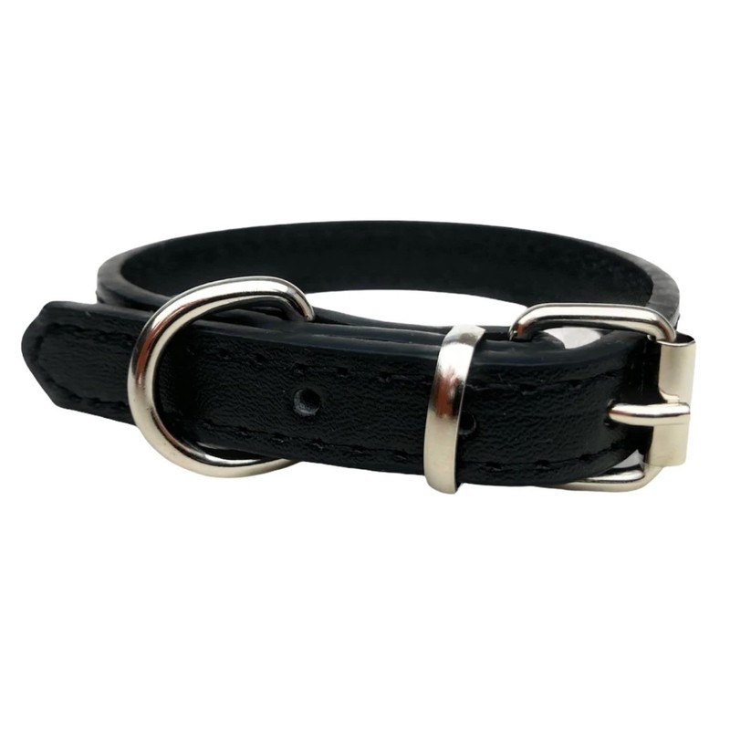 Vibrant Leather Dog Collar for Puppy, Cat, Kitten, Dogs -