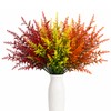 8 Pcs Artificial Flowers Autumn Decorations,Orange Fall Artificial Lavender