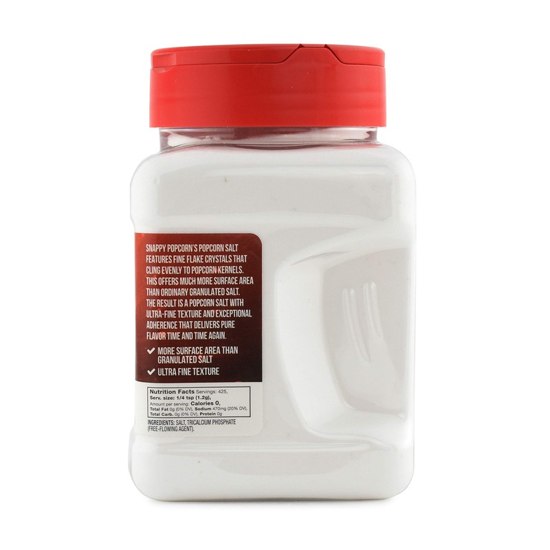 Snappy White Popcorn Salt, 18 oz