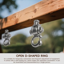 GW Gwongvvei Heavy Duty Swing Hangers for Wooden Sets1000LB Capacity Hammock Hanger Stainless Steel Swing Hardware Accessories 2 Packs 6" for Porch Playground Yoga Heavy Bag