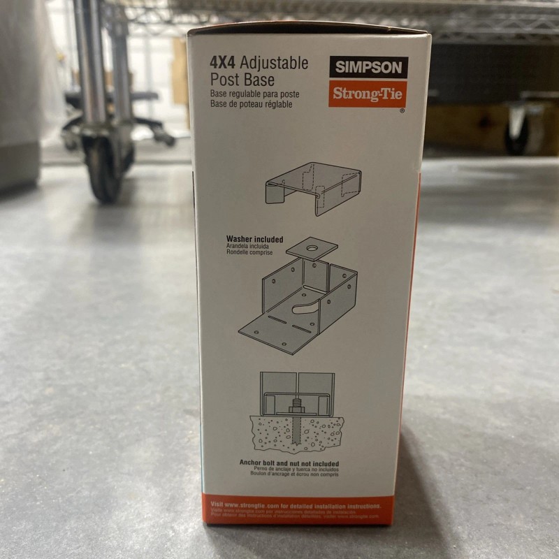 Simpson Strong Tie Adjustable Post Base 4" x 4" Galvanized