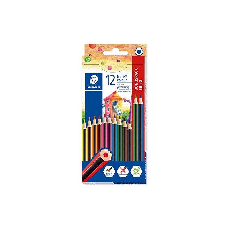 STAEDTLER Noris Colour Colouring Pencils Set of 10 + 2
