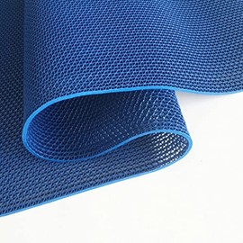 MYOYAY 3' x 16.4' Non-Slip PVC Drainage Floor Mat Commercial Wet Area Floor Mats for Outdoor Indoor Restaurant Kitchen Bar Swimming Pool Splash Matting Water Drain Flooring Mat, Blue