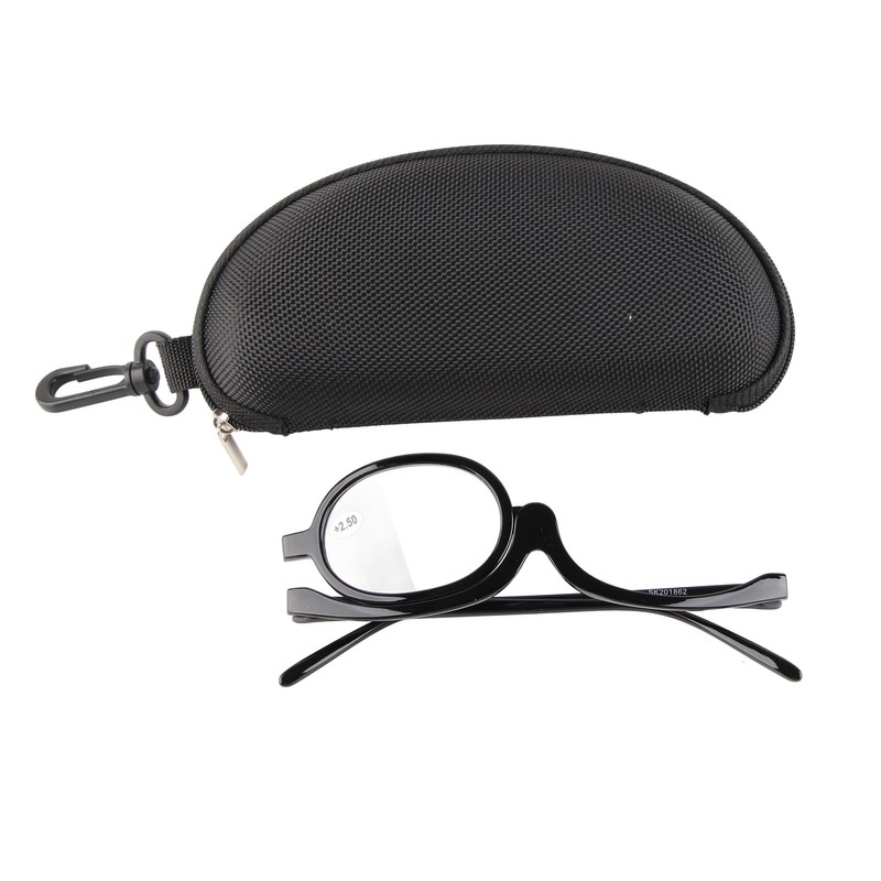 Magnifying Eye Makeup Glasses Women Stylish Flip Down Lens Cosmetic