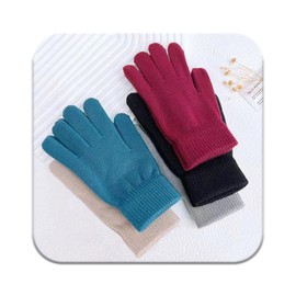 UWEIDOIT Winter Gloves Women, Knit Gloves, Gloves Bulk, Mittens for Women, Winter Magic Gloves for Adults, 5 Pairs of Stretchy Knit Warm Gloves for 5 Colors Set, Medium Size, One Size Fits All