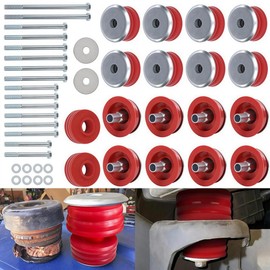 G-PLUS Body Mount Bushing Kit Compatible with Ford F250 F350 Super Duty 2WD and 4WD 2008-2016 Body Cab Mounts & Steel Sleeves & Hardware KF04060BK Red