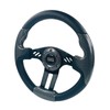 Huskey 12.5" Trooper Golf Cart Steering Wheel Black Spokes &