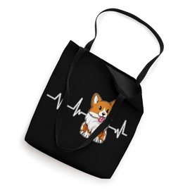 Corgi Heartbeat EKG Heart Rate Corgis Tote Bag