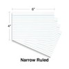 Staples 233510 4-Inch X 6-Inch Line Ruled White Index Cards
