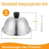 TEAMFAR Stainless Steel Burger Bell Set (4, 15.3 x 9.4