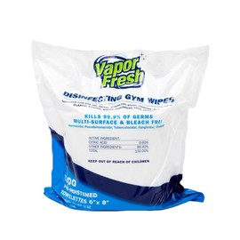 Vapor Fresh Disinfecting Gym Wipes - 1 x 1200 Count (1,200 Total Wipes) Plant Based and Free of Quats - Safe On All Fitness Equipment - 1 Refill Roll - Fits All Dispensers