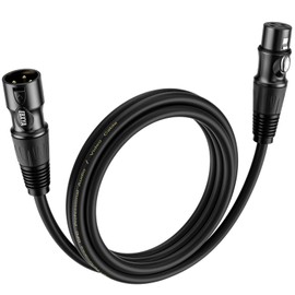 EBXYA XLR Cables 3ft - XLR Male to Female Microphone Cable with 3-Pin Balanced Shielded XLR Speaker Cable, Black