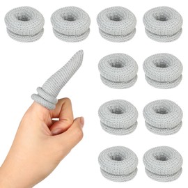 Finger Bandages 10Pcs Cotton Finger Cots Breathable Thumb Bandage Elastic Finger Gloves Tubular Gauze Finger Covers Finger Tips Protectors