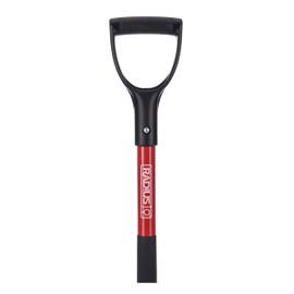 Radius Premium D-Handle Round-Point Shovel, Steel Shaft