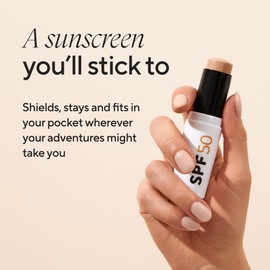 MÁDARA Mineral SPF50 Sunscreen Stick 12g – Natural Zinc Oxide Face Sunscreen | Non-Toxic, Tinted Mineral-Based Sun Protection for Face, Hands & Décolleté