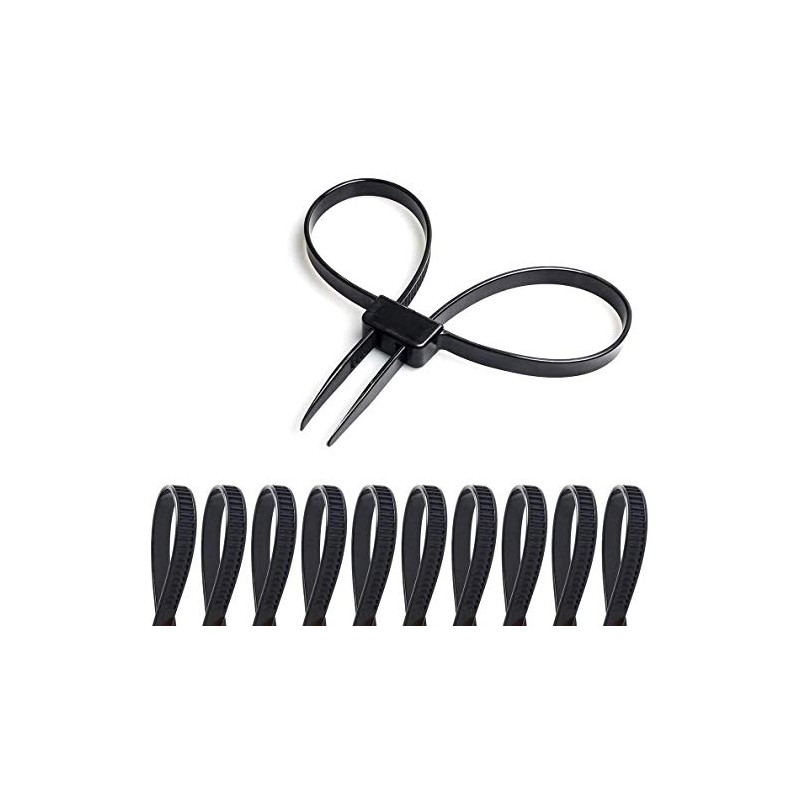20 Pack 250 lbs Black Disposable Heavy Duty Nylon Double