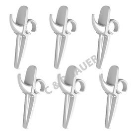 Simply Genial! - Towel Rail Universal Towel Hook for Bathroom Radiator White - Hook Clip The Original Round Radiator Hook for the Bathroom in Set of 6 - Made in Germany